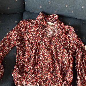 Bonpoint Red Floral Kids Blouse